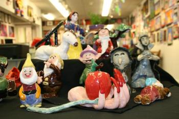 Clay characters from Snow White