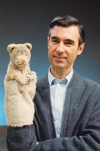 Fred Rogers and Daniel Striped Tiger